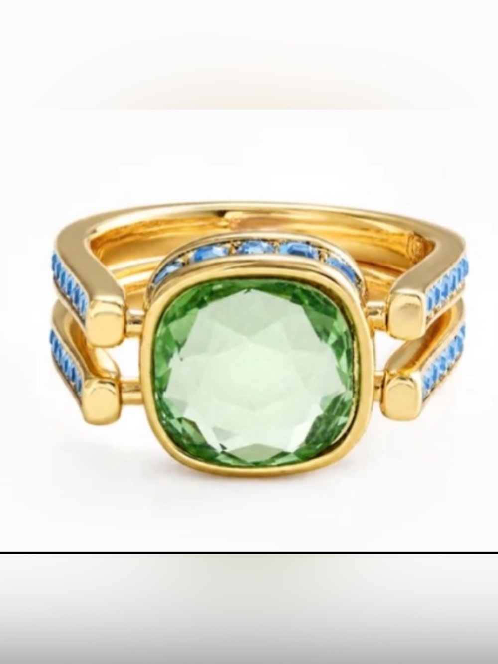 Swarovski CHROMA ring size 8 NWT reversible crystal pink or green So Unique!